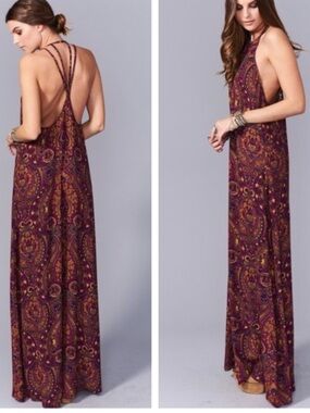 SMYM Flirtini paisley halter dress, size S